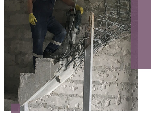 Демонтаж металлических и бетонных лестниц в Ейске