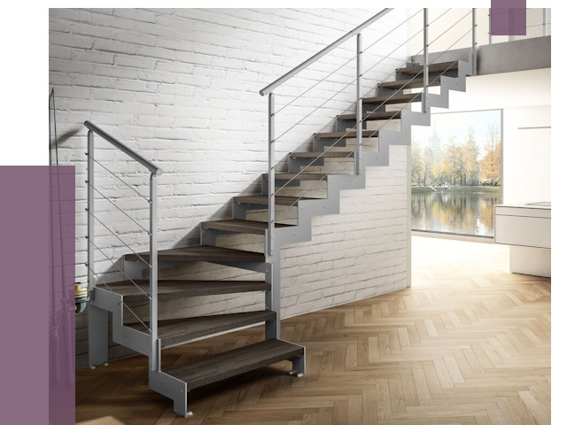 Г-образные лестницы под ключ в Ейске от 37359 руб. | ПРОЛЁТ-Еск