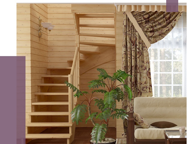 Лестницы для дачи в Ейске от 76522 руб.  | ПРОЛЁТ-Еск