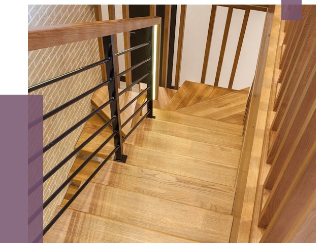 Лестницы из ясеня в Ейске под ключ от 10100 руб. 