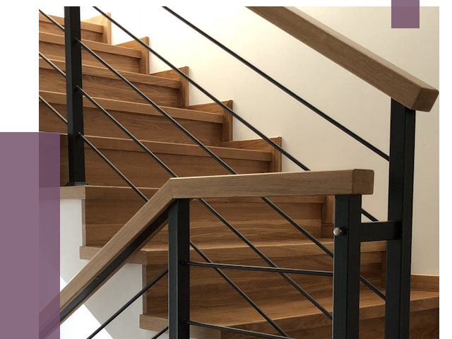 Обшивка металлической лестницы деревом в Ейске от 4380 руб.