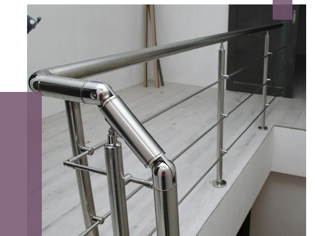 Перила из нержавеющей стали в Ейске от 9069 руб. под ключ | ПРОЛЁТ-Еск