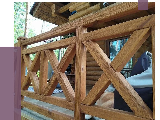 Деревянные перила под ключ в Ейске от 7730 руб. 