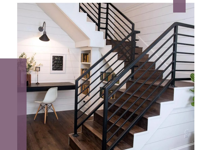 Перила для лестницы в доме в Ейске от 7472 руб. — ПРОЛЁТ-Еск