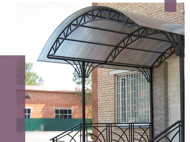 Металлические навесы и козырьки в Ейске от 12883 руб.