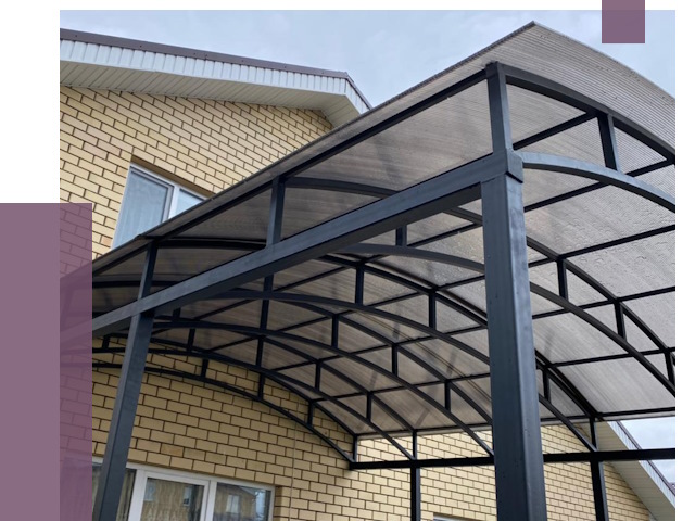 Монтаж козырьков в Ейске от 11594 руб. | ПРОЛЁТ-Еск