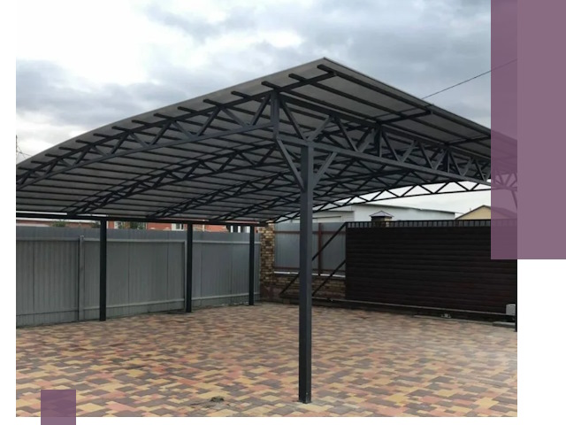 Недорогие навесы под ключ в Ейске — изготовление и монтаж