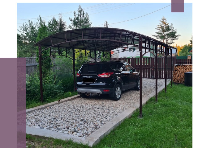 Навесы для автомобиля в Ейске от 13243 руб.  | ПРОЛЁТ-Еск