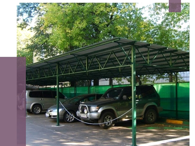 Навесы для парковки в Ейске от 80902 руб. заказать | ПРОЛЁТ-Еск