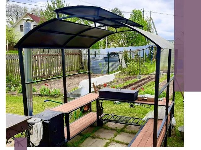 Навесы для барбекю в Ейске: изготовление, монтаж и демонтаж