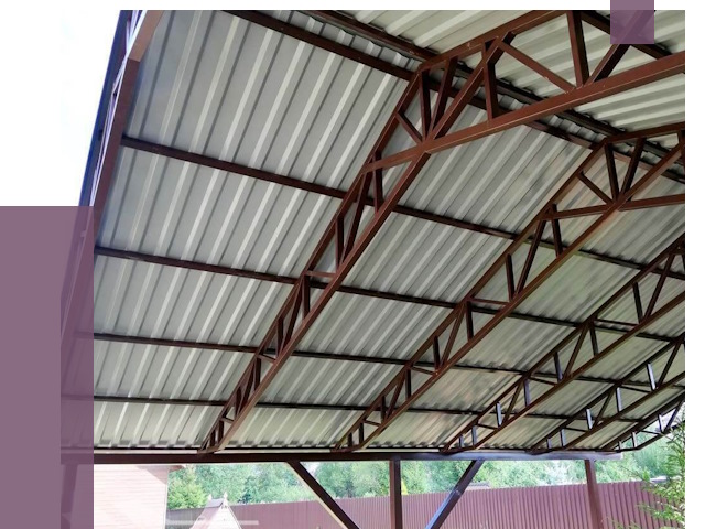 Навесы из профнастила в Ейске от 7420 руб. | ПРОЛЁТ-Еск