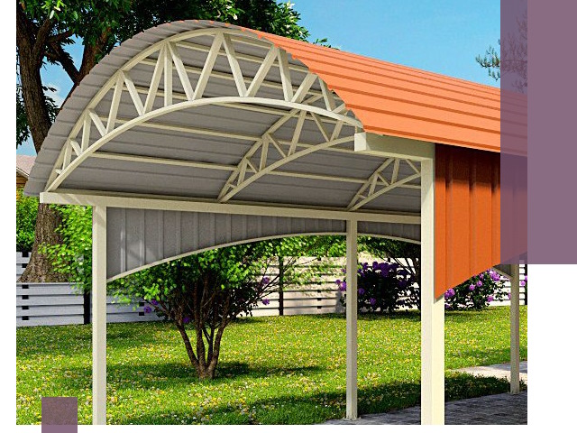 Навесы из профнастила под ключ в Ейске — установка и монтаж