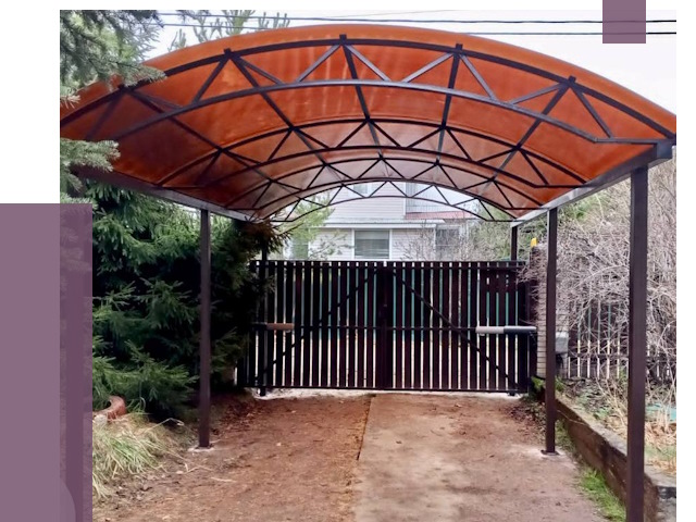 Арочные навесы в Ейске от 12831 руб. — изготовление и монтаж | ПРОЛЁТ-Еск