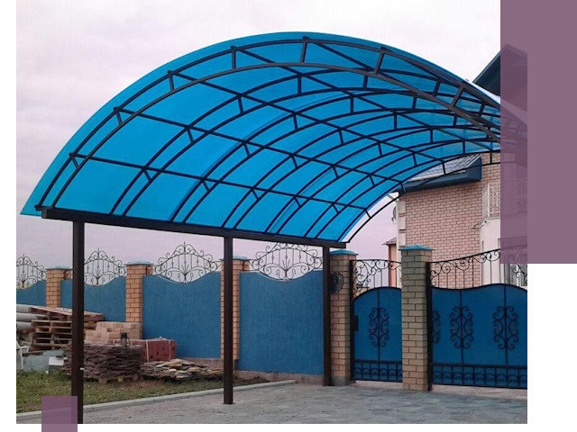 Арочные навесы под ключ в Ейске — изготовление и монтаж