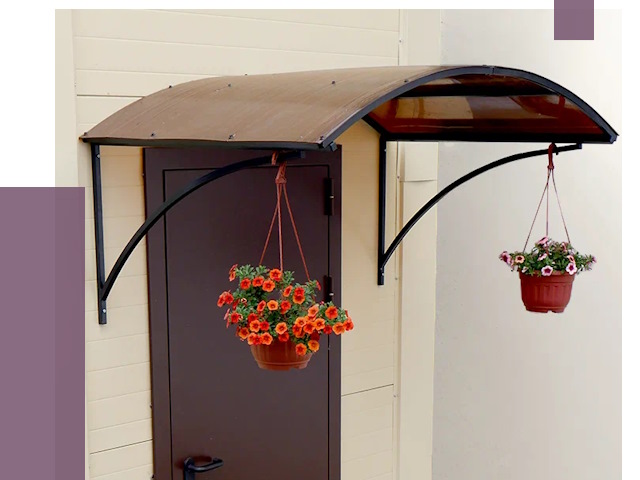 Козырьки над входом в Ейске от 14944 руб.  | ПРОЛЁТ-Еск