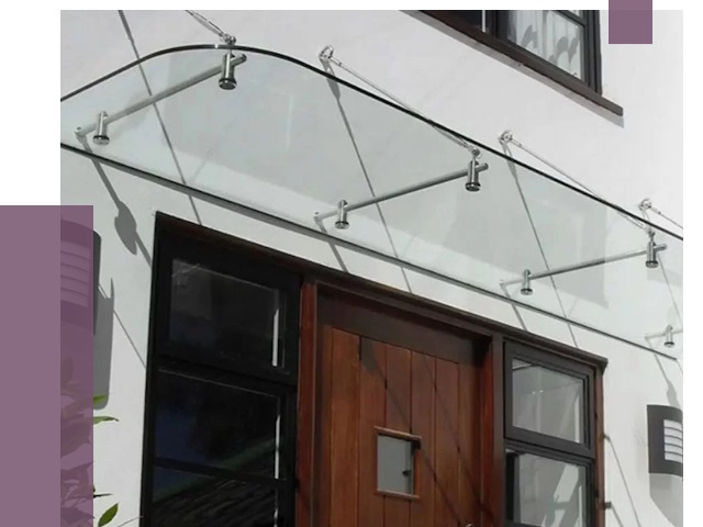 Стеклянные козырьки в Ейске от 19066 руб. | ПРОЛЁТ-Еск