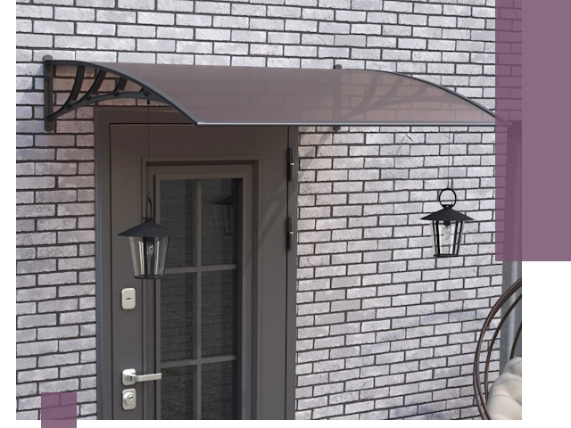 Недорогие козырьки и навесы под ключ в Ейске