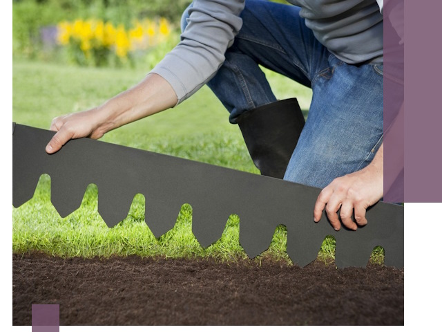 Металлические бордюры для газона в Ейске — изготовление и монтаж